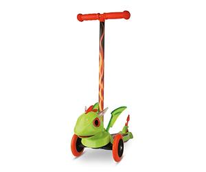 Mondo Toys Toys-25588 Patinete 3D Scooter Dragon Baby 3 Ruedas con Freno de Seguridad Trasero para niño niña de 3 años Dragón-25588, Multicolor, Regolabile (Mondo SPA 25588)