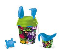 Mondo Toys Turtles Bucket Set de Playa Renew Toys con Cubo, Pala, rastrillo, tamiz, Molde, regadera Incluidas, 28591