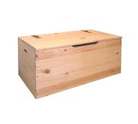 MONDO VIRO Baúl de madera en bruto de madera en bruto con diferentes dimensiones (73 x 35 x 33 cm, mediana)