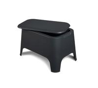 Mondo Viro Juego de jardín de resina Petra mesa contenedor y sillón para exterior (mesa antracita)