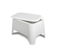 Mondo Viro Juego de jardín de resina Petra mesa contenedor y sillón para exterior (mesa blanca)