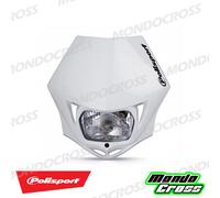 Mondocross - Máscara para faro Poliisport MMX, color blanco, universal, todos los modelos todos los años
