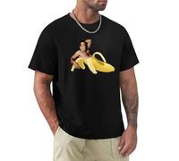 MOnDOuTA Nicolas Cage Banana Pattern T-Shirt Black S
