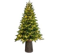 MondoViro Árbol de navidad artificial con tronco y led 240h cm