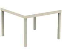 MondoViro Mesa de centro de jardín cuadrada de metal blanco 40x40 cm 38,5h