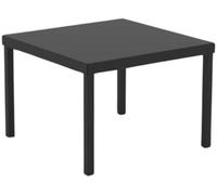 MondoViro Mesa de centro de jardín cuadrada de metal negro 40x40 cm 38,5h