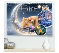 Mondpfötchen - Ein zauberhafter Hamster Gute-Nacht-Kalender (hochwertiger Premium Wandkalender 2027 DIN A2 quer), Kunstdruck in Hochglanz: Ein Hamster reist durch die Nacht.