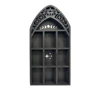 Mondregal - Estante de Pared de, Pantalla de de Madera Muro de presentación, gótico gótico para dormitorios, Esmalte de uñas y presentación de Piedra