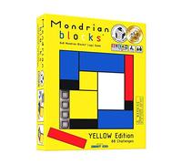 Mondrian Blocks premiado rompezabezas, Juego de Viaje Compacto a Bordo, Edición Amarilla
