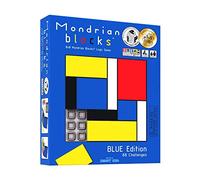 Mondrian Blocks premiado rompezabezas, Juego de Viaje Compacto a Bordo, Edición Azul