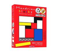 Mondrian Blocks premiado rompezabezas, Juego de Viaje Compacto a Bordo, Edición Roja