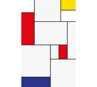 MONDRIAN NOTEBOOK: 5x8 notebook with artistic block design soft cover.