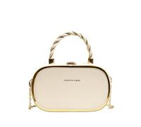 MONDSKL Bolso de Mano de Mujer Bolsos De Cadena, Bolsos De Hombro De Moda De Color Caramelo, Bolsos De Cercanías para Mujeres-Blanco-18 * 20 * 12 * 6