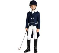 Monduelle Crop Top Danza Niña 5 Años Blazer Para Montar a Caballo Chaqueta Ajustada Ropa Exterior Equestre Yoga Azul marino 13-14 años