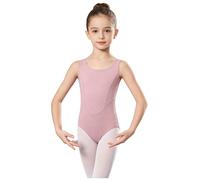 Monduelle Niña Mono De Gimnasia Maillot Danza Leotardo Sin Mangas Ballet Traje Baile Un Solo Trozo Entrenamiento Rosa 11-12 años