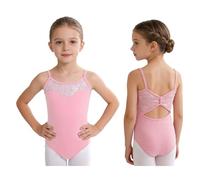 Monduelle Niños Leo Ballet Encaje Niñas Traje De Baile De Una Pieza Para Chicas Leotardo Gimnasia Deportes Rosa 3-4 años