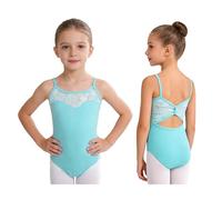 Monduelle Niños Leo Ballet Encaje Niñas Traje De Baile De Una Pieza Para Chicas Leotardo Gimnasia Deportes Verde 13-14 años