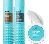 MONÉ PROFESSIONAL - Kit para rutina de cabello teñido - Champú + Acondicionador + Mascarilla para cabello - Revivir, proteger, realzar el color de tu cabello
