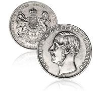 Moneda Antigua Alemania, colección de Monedas de Plata Antiguas, Monedas Europeas para coleccionistas Raras, Moneda de Oro Conmemorativa Marca Alemana del Imperio alemán (1855 Hanover)