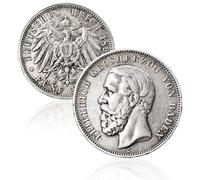 Moneda Antigua Alemania, colección de Monedas de Plata Antiguas, Monedas Europeas para coleccionistas Raras, Moneda de Oro Conmemorativa Marca Alemana del Imperio alemán (1894 Baden 5M)