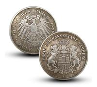 Moneda Antigua Alemania, Monedas Europeas para coleccionistas Raras, colección de Monedas Antiguas, Moneda de Plata Marca Alemana del Imperio alemán, Regalo histórica (German-1896)