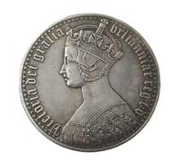 Moneda Antigua Britannia, colección de Monedas Antiguas Corona británica, Monedas Europeas para coleccionistas Raras, Moneda de Plata Reino Unido, Regalo Vintage (British-Gothic Crown)