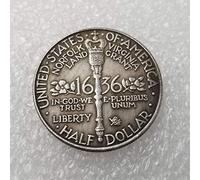Moneda antigua DDTing 1636 Liberty de medio dólar. Gran moneda conmemorativa americana. Moneda antigua de dólar Morgan. Descubre la historia de las monedas americanas