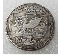 Moneda antigua de la corona Británica-Galesa de 1887 sin circulación, moneda británica antigua, vieja moneda conmemorativa de la suerte, descubre la historia de las monedas, de YunBest.