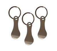 Moneda Carro Compra,3 PCS Fichas para Carro Compra Llavero para Carros De Compra Chip De Carro De La Compra Desbloqueo De Carro Metálico