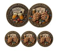 Moneda Coleccionable del Club de Bourbon Old Bastards, Divertida Moneda de Desafío del Club de Whisky Old Bastards, Monedas Conmemorativas del Club de Whisky de Doble Cara (3Pcs 04#)