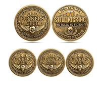 Moneda Coleccionable del Club de Bourbon Old Bastards, Divertida Moneda de Desafío del Club de Whisky Old Bastards, Monedas Conmemorativas del Club de Whisky de Doble Cara (3Pcs 03#)