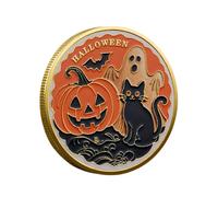 Moneda Coleccionable Halloween | Moneda Conmemorativa Calabaza De Recuerdo,Detalle de Fiesta para Coleccionistas Adultos Hombres Mujeres Amigos Familia
