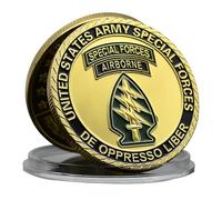Moneda conmemorativa aerotransportada de las fuerzas especiales del ejército de los Estados Unidos de metal 1775 DE Oppresso Liber Challenge Colección de monedas regalo