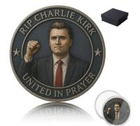 Moneda Conmemorativa de Charlie Kirk 1993-2025: Homenaje a la Verdad y la Libertad para los Fans, un Recuerdo de Charlie Kirk, Homenaje al Joven héroe y líder Conservador.(B)
