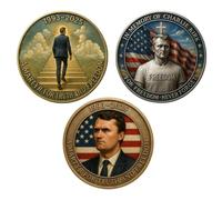 Moneda Conmemorativa de Charlie Kirk 1993-2025: Homenaje a la Verdad y la Libertad para los Fans, un Recuerdo de Charlie Kirk, Homenaje al Joven héroe y líder Conservador.(C)