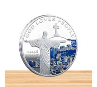Moneda Conmemorativa de Jesús, Moneda de Jesús de Navidad, de coleccionista conmemorativa coleccionable de metal, Suministros únicos para coleccionistas, artesanías de monedas duraderas y portá