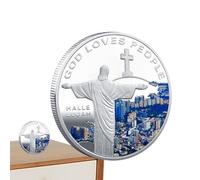 Moneda Conmemorativa de Jesús, Moneda de Jesús de Navidad, de Cristo de metal coleccionable | Conmemorativa de, Artesanías de Monedas Únicas, de Oro Portátil Decorativa