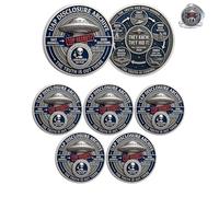 Moneda Conmemorativa de la divulgación de ovnis de 2026, Moneda de desafío de Doble Cara de los Archivos Ovni, ficha Coleccionable de Novedad de los Archivos Desclasificados del Área 51 (02# 5Pcs)
