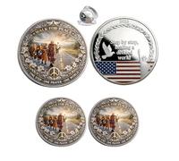 Moneda Conmemorativa de la Misión del Camino por la Paz 2026, Moneda Conmemorativa del Camino por la Paz 2026, Refleja Compasión, Consciencia Plena y Unidad (2Pcs 02#)