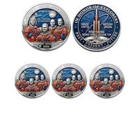 Moneda Conmemorativa de la misión Lunar Artemis II, Moneda Conmemorativa de la Generación Artemis, Monedas coleccionables de exploración Espacial en Alto Relieve 3D para coleccionistas (3Pcs 04#)