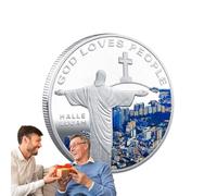 Moneda Conmemorativa de Navidad, Moneda de Cristo Jesús - de coleccionista de metal de Cristo | de oro decorativa para suministros de coleccionistas y artesanías de monedas.
