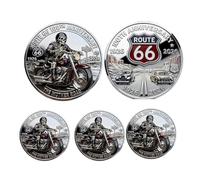 Moneda Conmemorativa del Centenario de la Ruta 66 - 100 Años de Libertad, 1926-2026. Moneda del Centenario de la Ruta 66, la Ruta Madre de América, de Doble Cara (3Pcs 02#)