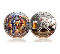 Moneda conmemorativa del club de la amistad de Old Bastards, regalo divertido de amistad para hombres, símbolo de recuerdo humorístico para viejos amigos, moneda coleccionable de cumpleaños de