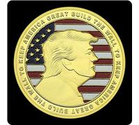 Moneda Conmemorativa del Presidente De Los Estados Unidos, Donald Trump, Moneda Conmemorativa Chapada En Oro, Regalo De Colección De Monedas