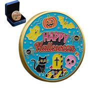 Moneda Conmemorativa Halloween,Souvenir de Halloween - Detalle de Fiesta para Coleccionistas Adultos Hombres Mujeres Amigos Familia