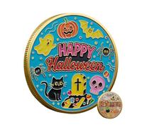 Moneda Conmemorativa Halloween | Souvenir de Halloween - Detalle de Fiesta para Coleccionistas Adultos Hombres Mujeres Amigos Familia