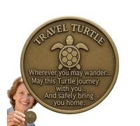 Moneda conmemorativa, moneda para coleccionistas | Animales marinos Viajes de bolsillo de bolsillo abrazo | Poema de bendición grabada, metal de doble cara coleccionable para vacaciones de graduación