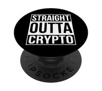 Moneda criptográfica: Directamente Fuera de Crypto Bitcoin Crypto PopSockets PopGrip Adhesivo