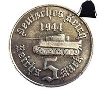 Moneda de Alemania tallada a mano, moneda antigua alemana conmemorativa de SecWorldWar, marca europea y bolsa de KaiKBax