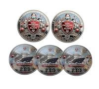 Moneda de Alerta de Hantavirus 2026, Moneda de desafío de Arte de Hantavirus de Crucero de Doble Cara, Coleccionable de Metales Pesados para Enfermeras y Trabajadores Esenciales (5PCS)